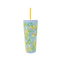 Lilly Pulitzer Make Lemonade Tumbler and Straw