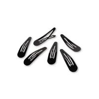 Teleties Jet Black Snap Clip (6 count)