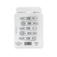 Teleties Silver  Snap Clip (6 count)