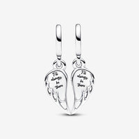 Pandora Sparkling Splittable Angel Wings Dangle Charm