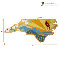 North Carolina Cutting Board with Artwork By Summer Stokes