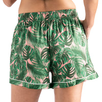 Hello Mello Aloha Bed Beauty Sleep Satin Pajama Shorts
