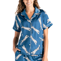 Hello Mello Sleep Easy Tiger Beauty Sleep Satin Pajama Top
