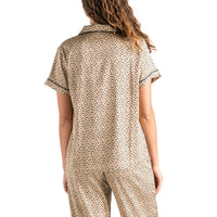 Hello Mello Ooh la Leopard Beauty Sleep Satin Pajama Top