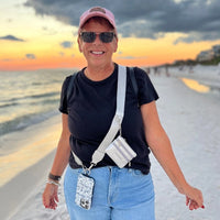 Silver Clip & Go Crossbody Phone Lanyard