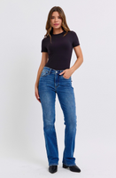 Judy Blue Dark Mid Rise Thermal Bootcut Jeans