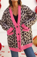 Barbie Pink & Leopard over-sized Fuzzy Cardigan