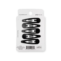 Teleties Jet Black Snap Clip (6 count)