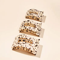 Teleties Blonde Tortoise Flat Rectangle Hair Clip