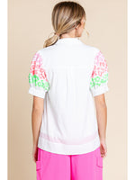 Leopard Print Sleeve Top