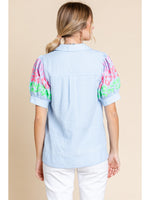 Leopard Print Sleeve Top