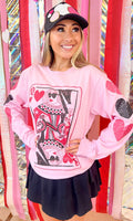 Queen Of Hearts Long Sleeve Tee
