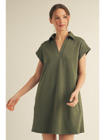 Collared Short Sleeve Dress
