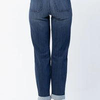 HW Pull On Double Cuff Joggers - Dark Wash