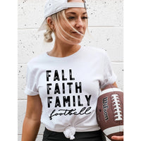 Fall Faith Family Football Graphic Tee