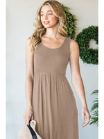 Mocha Smocked Maxi Dress
