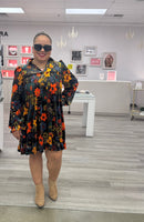 Charcoal Fall Velvet Dress
