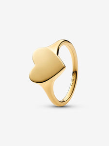 Pandora Engravable Heart Ring - Gold