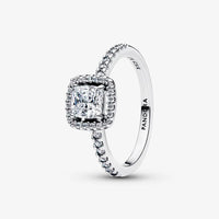 Pandora Sparkling Square Halo Ring