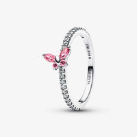 Pandora Pink Sparkling Butterfly Ring