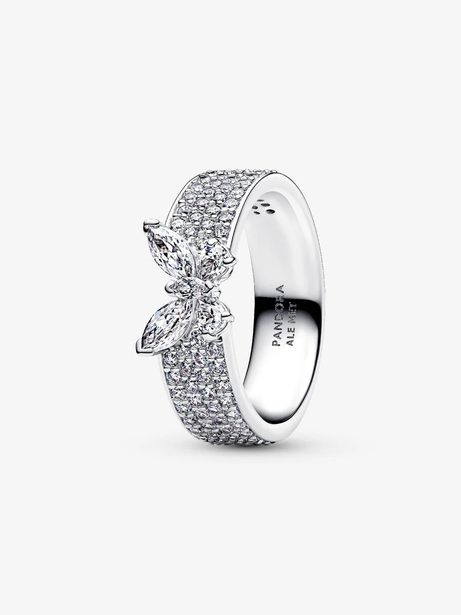 Pandora Sparkling Butterfly Bold Ring - Silver
