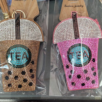 Bubble Tea Crystal Keychains