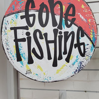 Bobber Gone Fishing Door Hanger