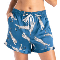 Hello Mello Sleep Easy Tiger Beauty Sleep Satin Pajama Shorts
