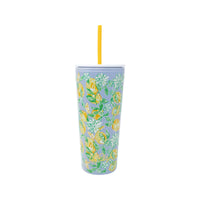 Lilly Pulitzer Make Lemonade Tumbler and Straw
