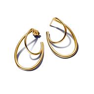 Pandora Organically Shaped Double Hoop Earrings
