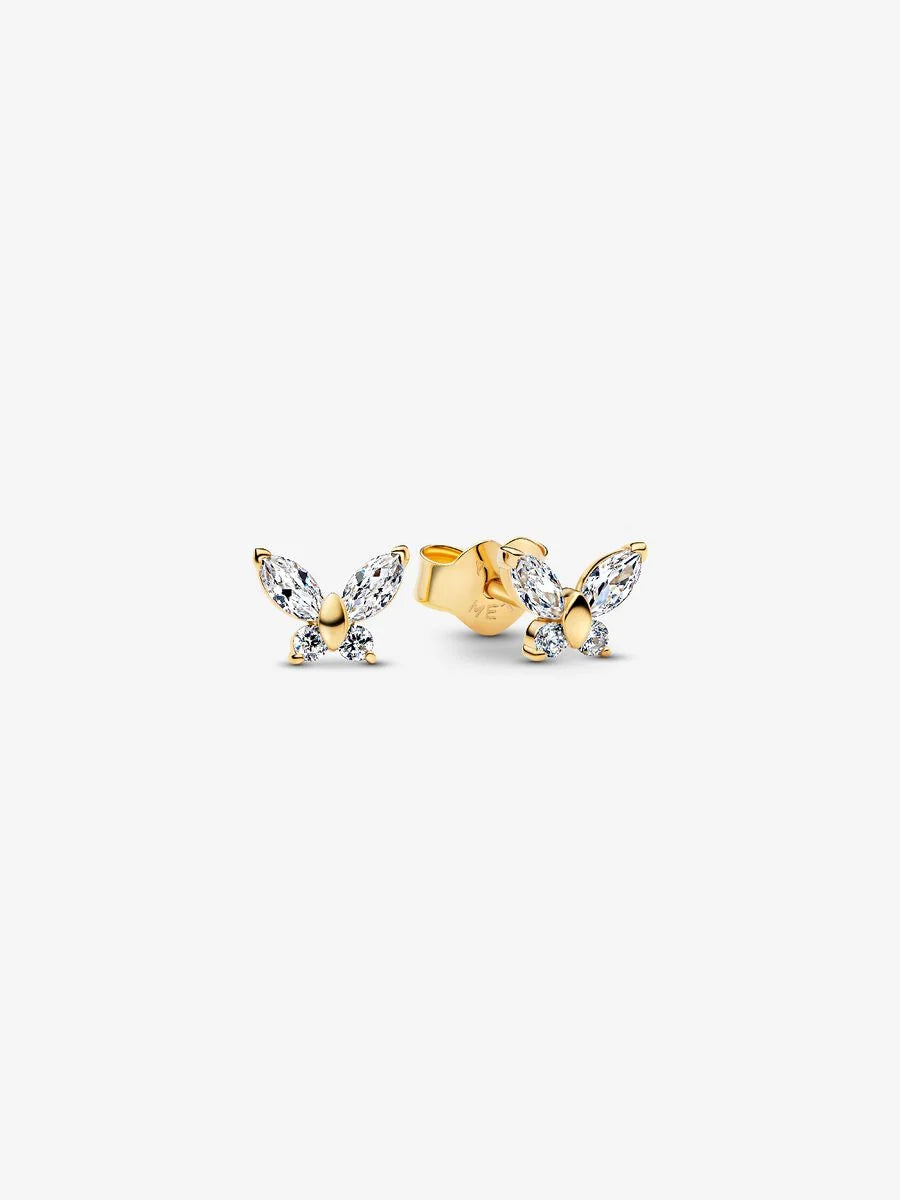 Pandora Butterfly Stud Earrings - Gold