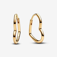 Pandora Asymmetrical Heart Hoop Earrings