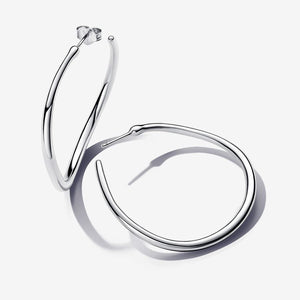 Pandora Organically Shaped 42 mm Open Hoop Earrings