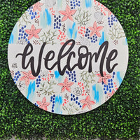 Coastal Welcome Door Hanger