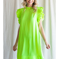 Ruffle Sleeve Dress all sales final, as is.