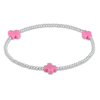 Enewton Signature Cross Sterling Pattern 2mm Bead Bracelet