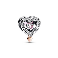 Pandora Two-tone Openwork Mom & Heart Charm