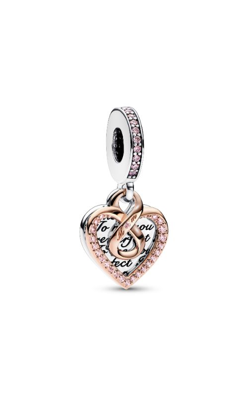 Pandora Two-tone Infinity Heart Double Dangle Charm
