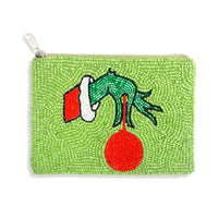 Grinchmas Beaded Coin Purse
