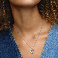 Pandora Moon & Spinning Tree of Life Pendant Necklace
