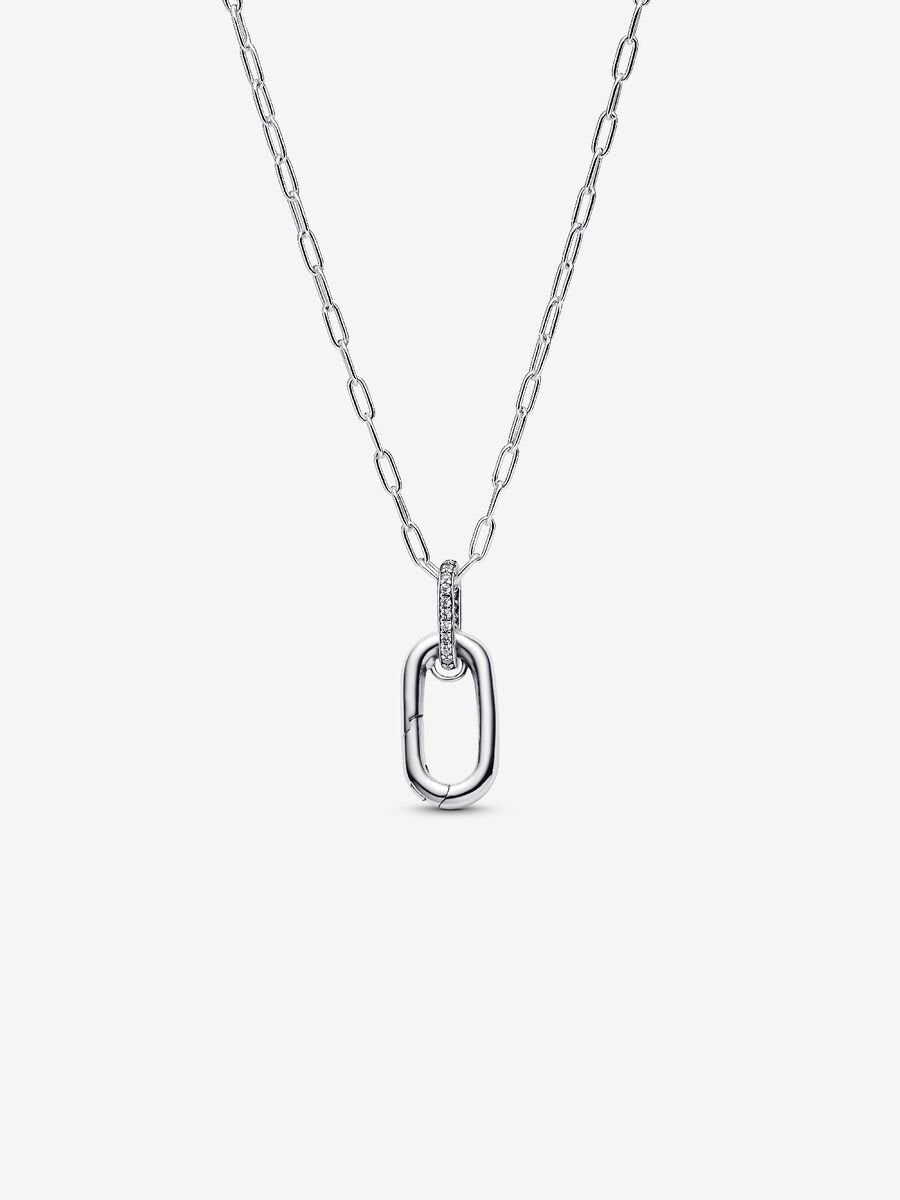 Pandora Openable Link Pendant Necklace - Silver