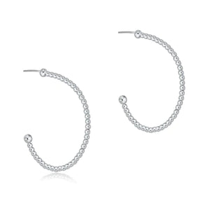 Enewton Sterling Silver Beaded Classic 1.25" Post Hoop Earring