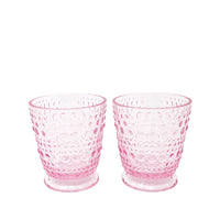 Lilly Pulitzer Acrylic Hobnail Glass Set, Conch Shell Pink