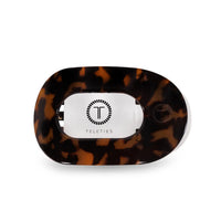 Teleties Tortoise Round Flat Hair Clip
