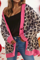 Barbie Pink & Leopard over-sized Fuzzy Cardigan
