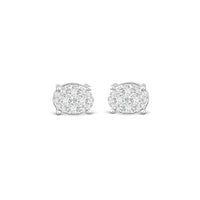 Pavé Oval Stud Earrings
