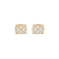 Pavé Oval Stud Earrings