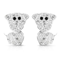 Silver Swivel Dog Earrings