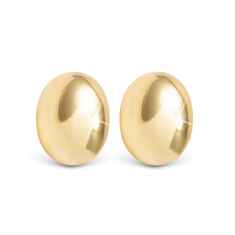 Gold Vivian Polished Stud Earrings