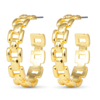 Gold Zoe Polished Huggie Earrings